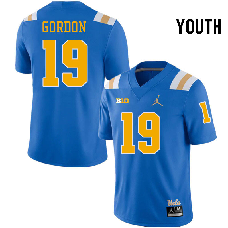 Youth #19 Karson Gordon UCLA Bruins College Football Jerseys Stitched-Royal